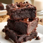 Flourless Double Chocolate Cottage Cheese Brownies