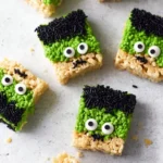Frankenstein Halloween Rice Krispie Treats Frankenstein Halloween Rice Krispie Treats