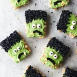 Frankenstein Halloween Rice Krispie Treats