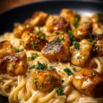 Garlic Butter Chicken Bites with Creamy Parmesan Pasta Garlic Butter Chicken Bites with Creamy Parmesan Pasta