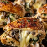 Garlic Butter Mushroom Stuffed Chicken