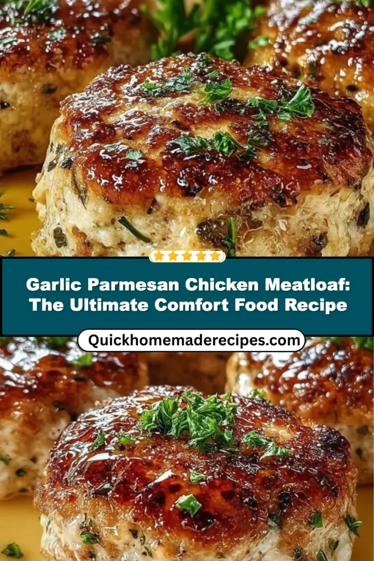 Delicious Garlic Parmesan Chicken Meatloaf served on a plate with herbs.