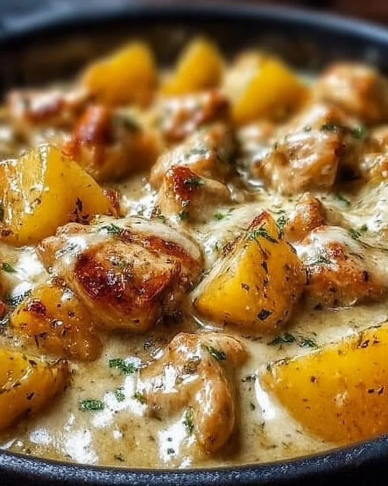 Crockpot Garlic Parmesan Chicken and Potatoes, a delicious slow-cooked meal