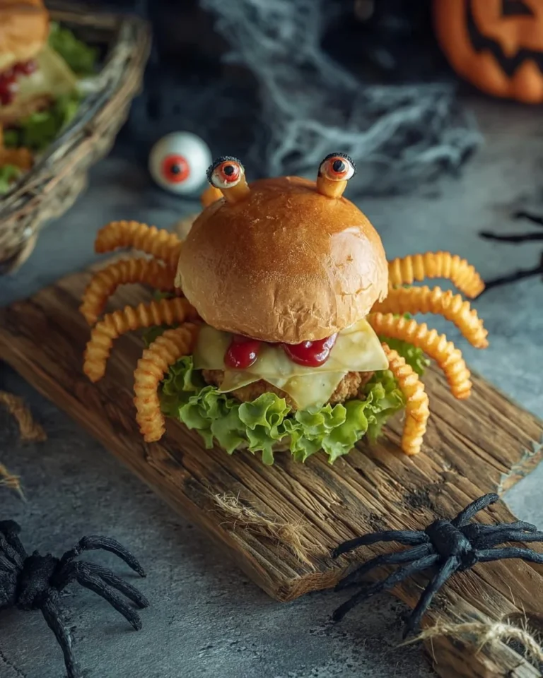 Three beautifully crafted Halloween burgers for festive celebrations.