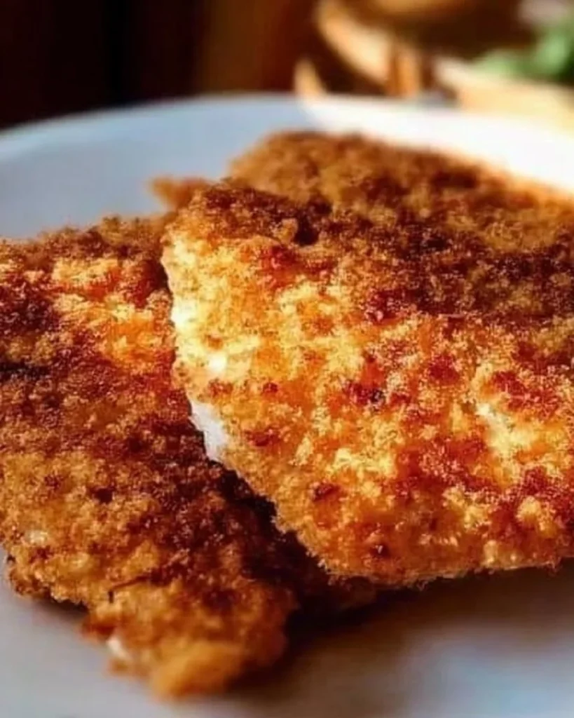 Crispy and delicious healthy fried chicken served on a plate