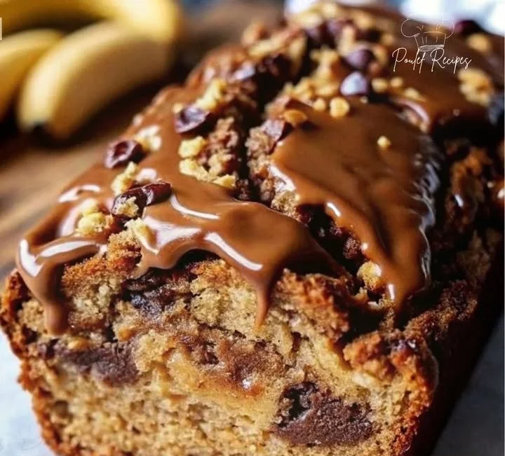 Healthy Peanut Butter Greek Yogurt Banana Chocolate Fudge Loaf