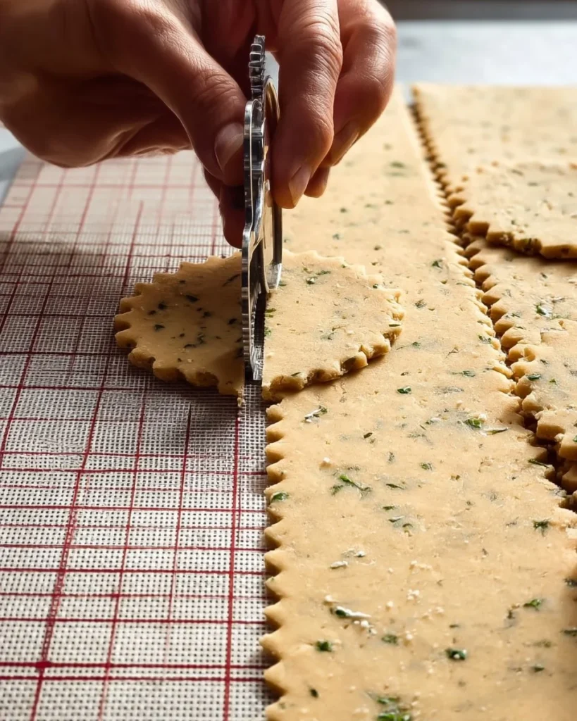 Bowl of homemade rosemary olive oil crackers served with dip