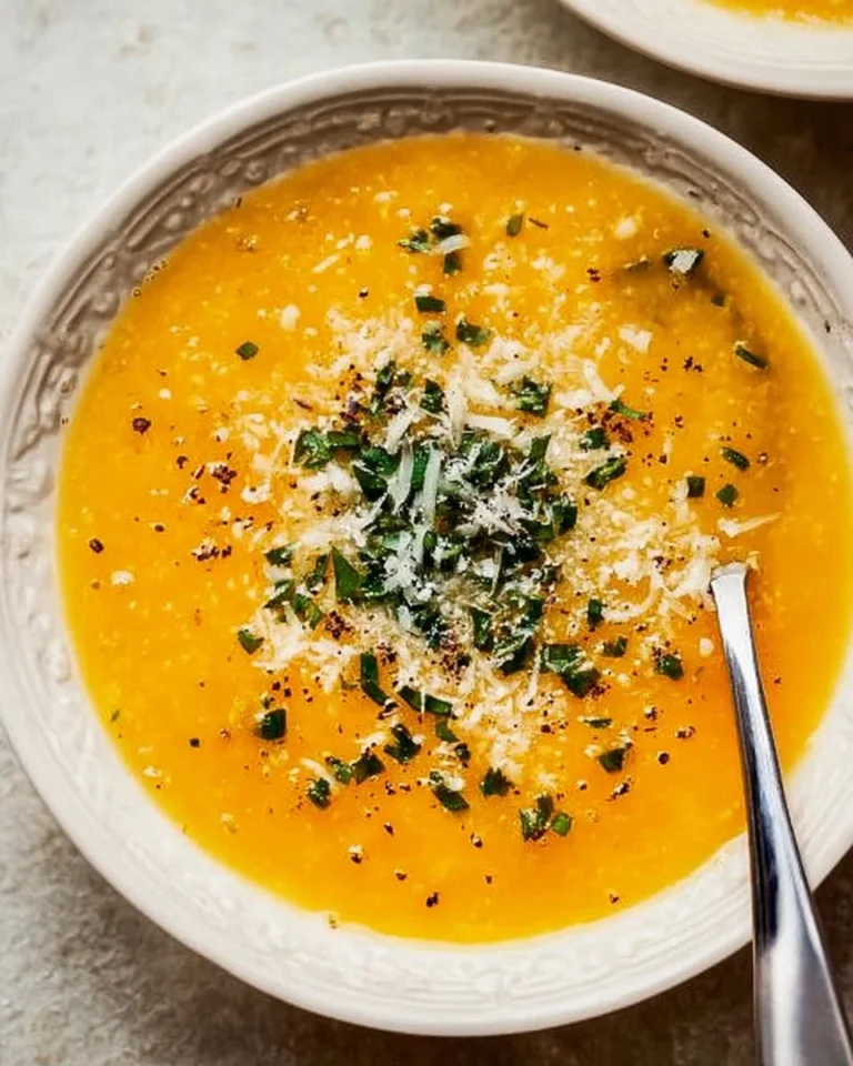 Bowl of Italian Penicillin Soup with fresh herbs and vegetables