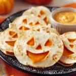 Jack o' Lantern Quesadillas