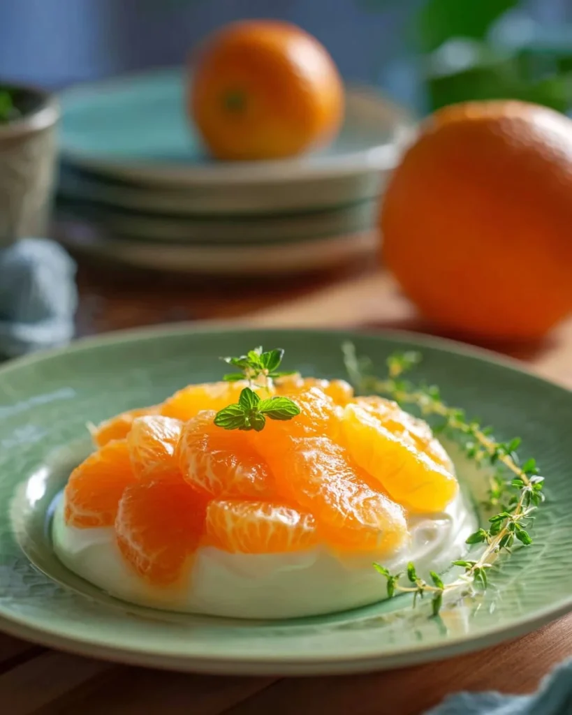 Fresh Mandarin Orange Salad with vibrant citrus and green layers