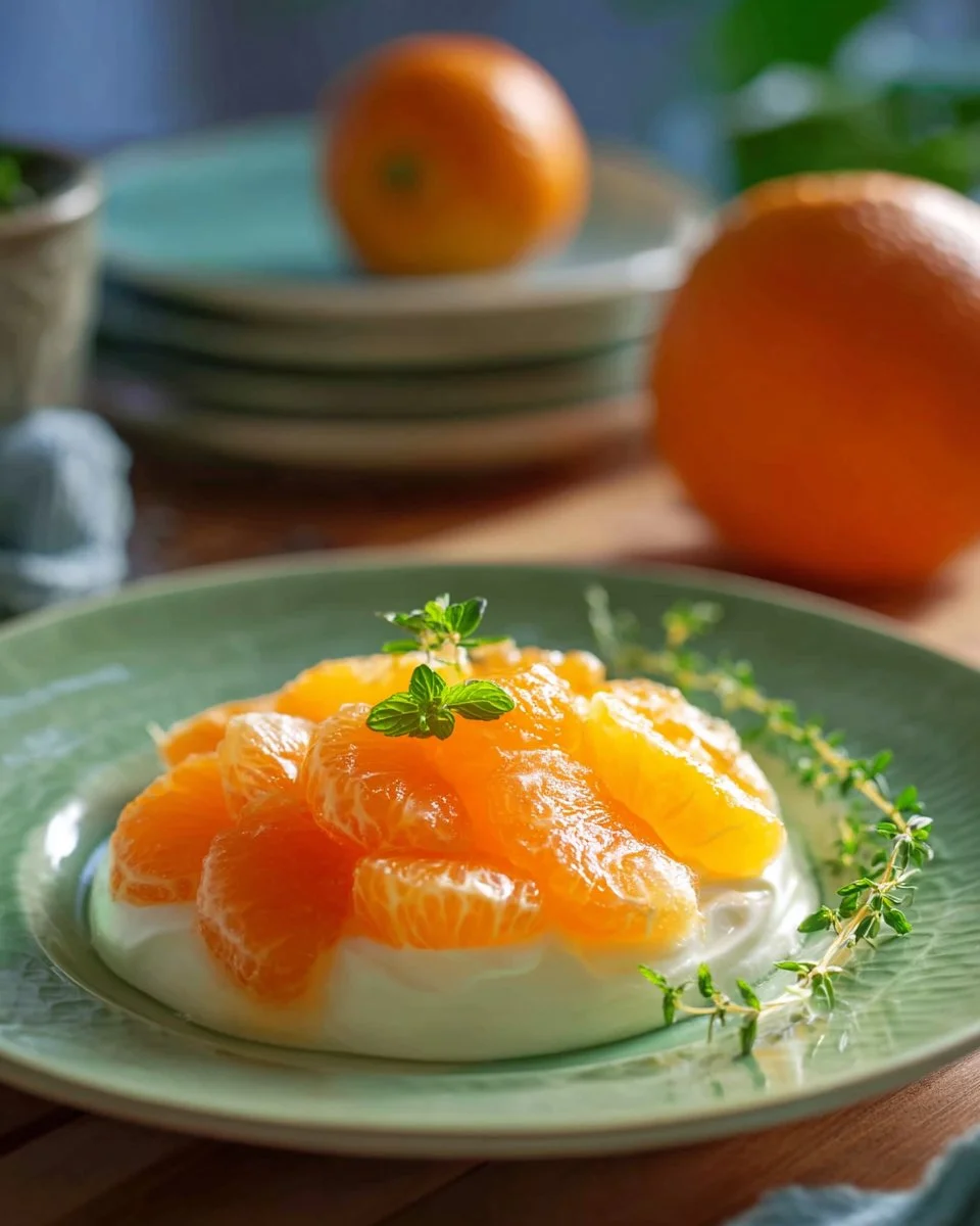 Fresh Mandarin Orange Salad with vibrant citrus and green layers