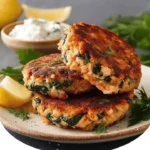 Mediterranean Salmon Spinach Patties Mediterranean Salmon Spinach Patties
