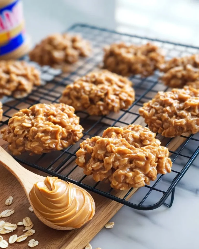 Delicious Peanut Butter No Bake Cookies on a plate