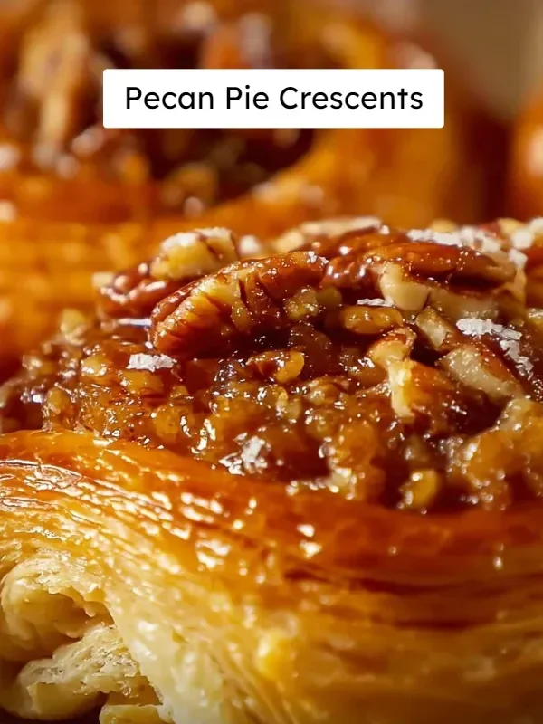 Pecan Pie Crescents baked and ready to serve, showcasing a delicious dessert twist on pecan pie.