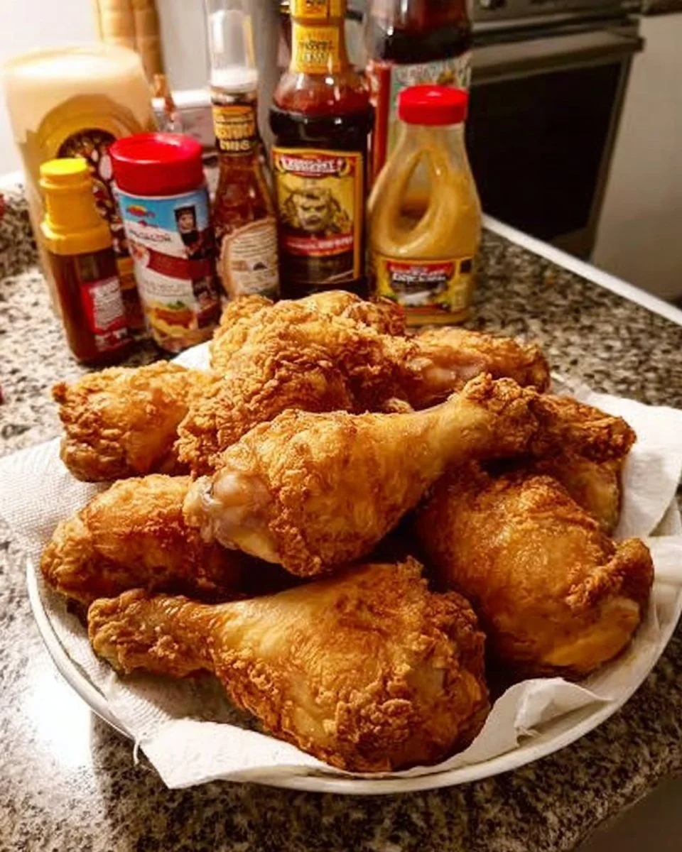 Crispy air fryer fried chicken cooked to perfection, served on a plate.