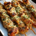 Ranch Garlic Parmesan Chicken Skewers