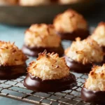 Salted Caramel Toffee Coconut Macaroons Dipped in Chocolate Salted Caramel Toffee Coconut Macaroons Dipped in Chocolate
