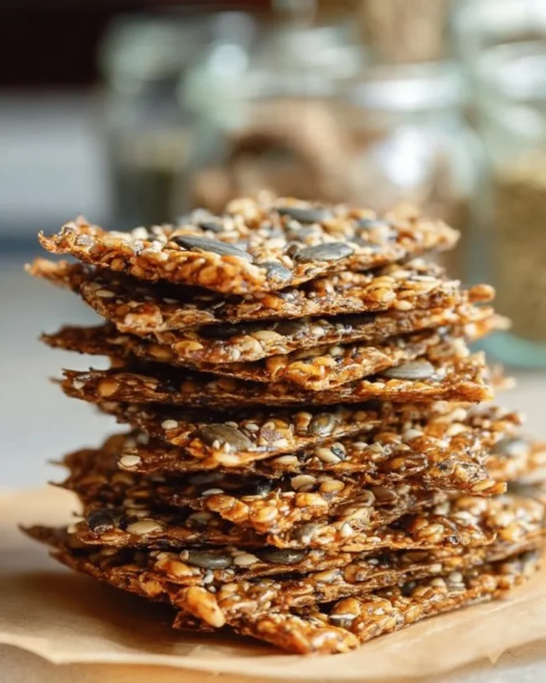 A variety of colorful and healthy seed crackers on a wooden platter.