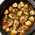 Slow Cooker Parmesan Garlic Chicken and Potatoes Slow Cooker Parmesan Garlic Chicken and Potatoes