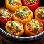 Slow Cooker Stuffed Bell Peppers