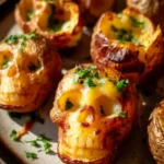 Spooky Halloween Skull Potatoes Spooky Halloween Skull Potatoes