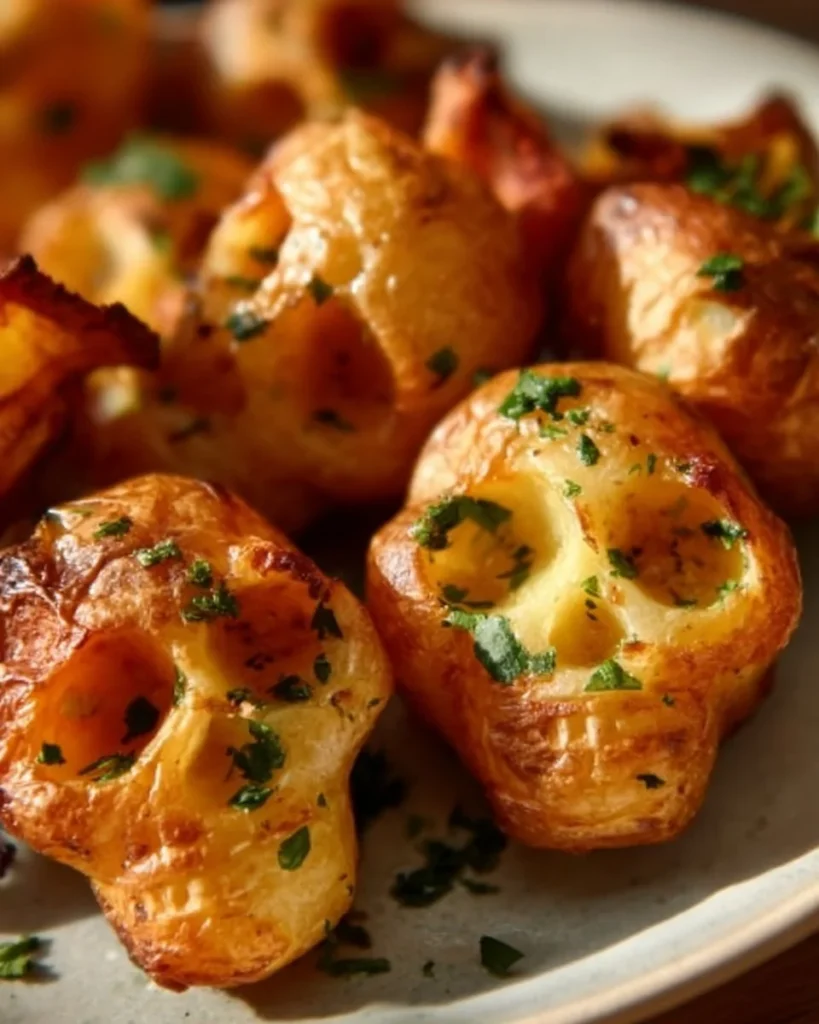 Spooky Halloween Skull Potatoes served on a festive Halloween table
