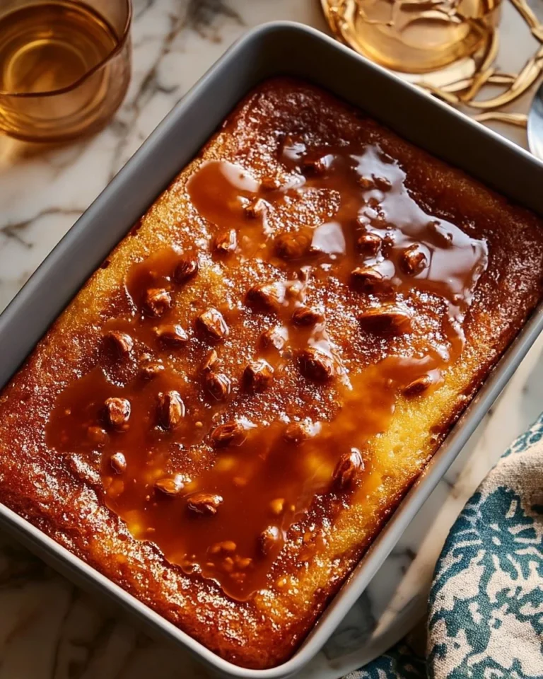 Delicious sticky toffee pudding cake topped with warm toffee sauce.