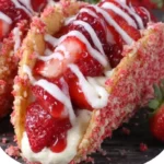 Strawberry Crunch Cheesecake Tacos