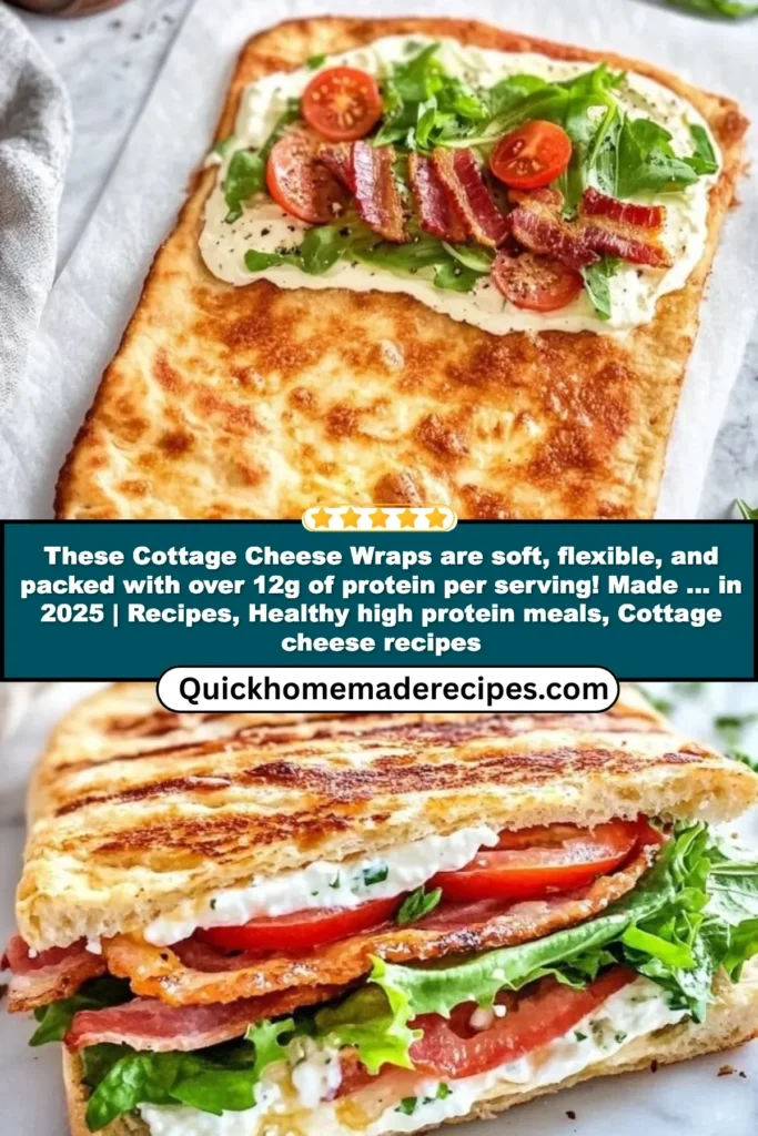 Delicious cottage cheese wraps filled with protein-rich ingredients.