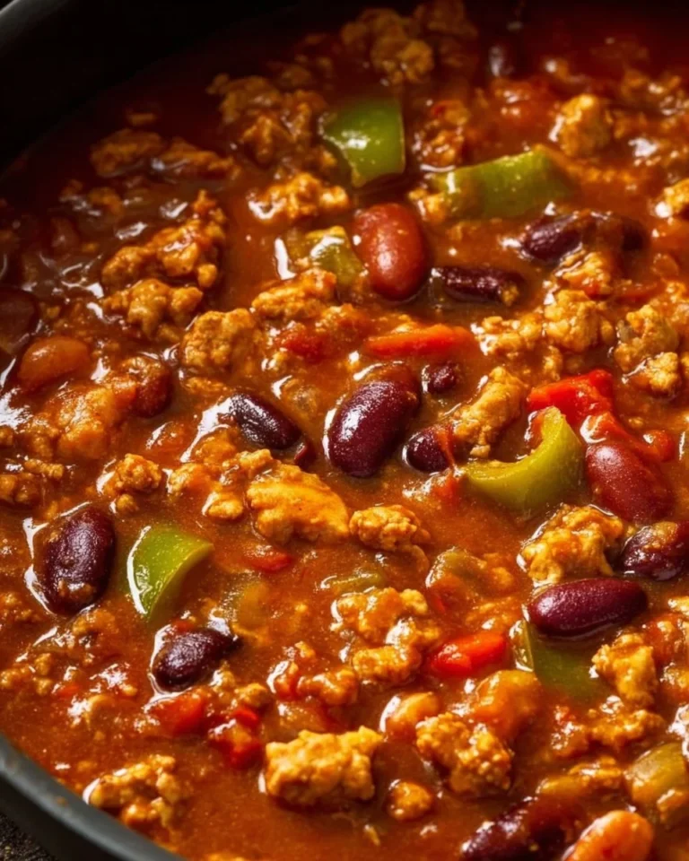 Bowl of Turkey Pumpkin Chili topped with herbs and spices