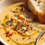 Vegan Garlic Chickpea Soup