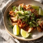 Whole30 Slow Cooker Salsa Chicken Stuffed Potatoes