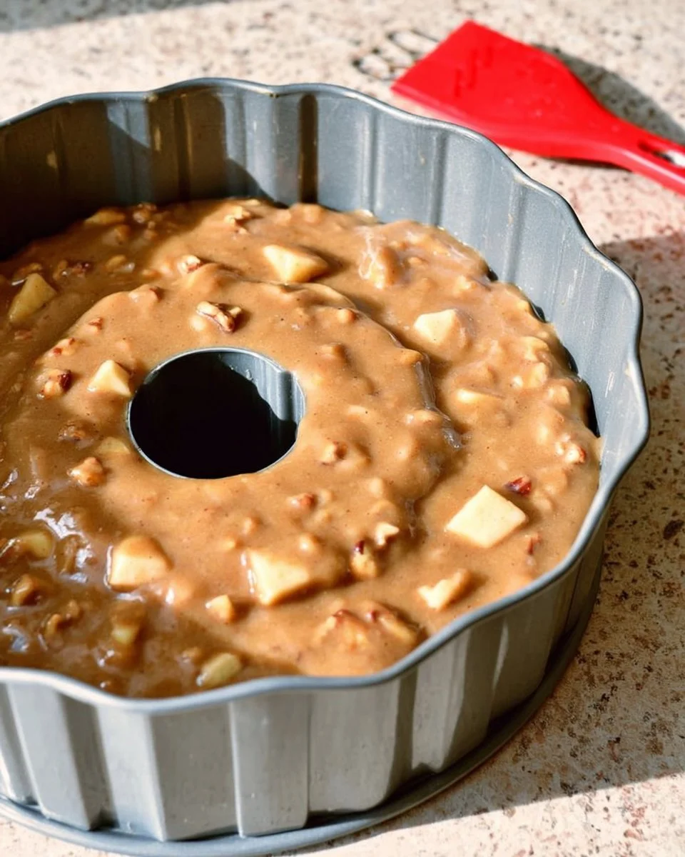 Delicious homemade apple cake topped with fresh apples and spices.