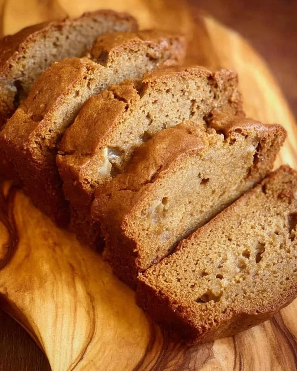 Freshly baked Apple Cinnamon Bread with a cinnamon glaze and apple chunks