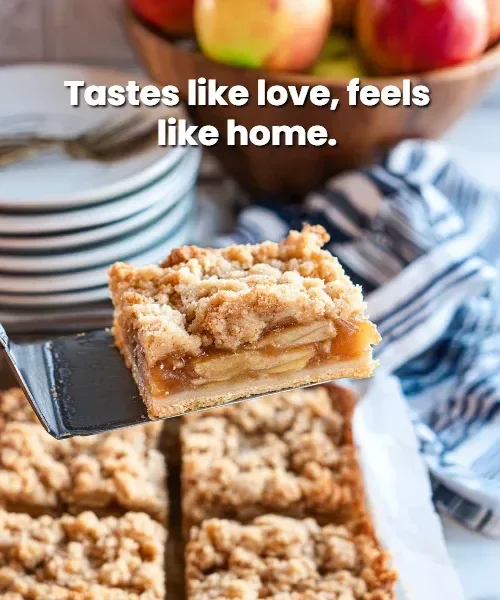 Apple Slab Pie fresh out of the oven on a wooden table