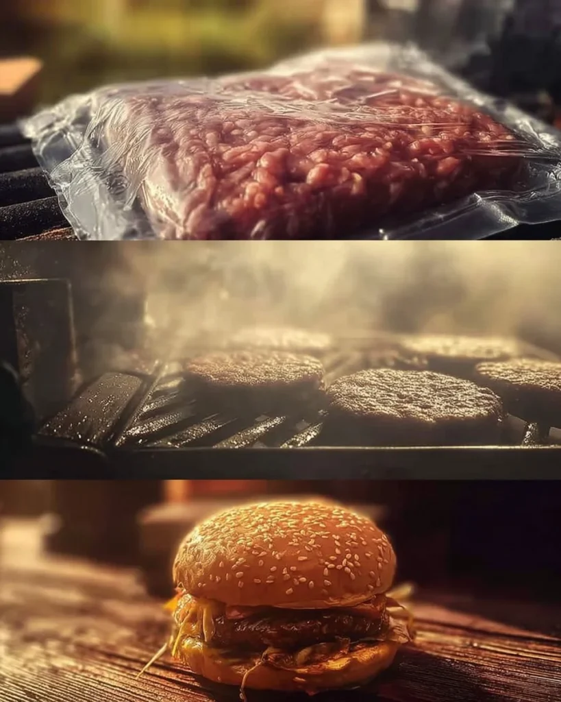 Delicious homemade burger meat patties ready for grilling.