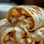 Cheesy Garlic Chicken Wraps