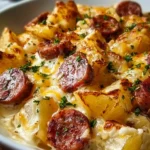 Cheesy Ranch Potatoes and Smoked Sausage Cheesy Ranch Potatoes and Smoked Sausage