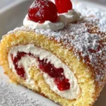 Cherry Cheesecake Cake Roll