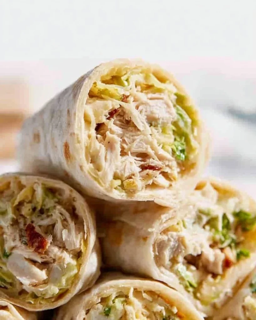 Delicious Chicken Bacon Ranch Wrap ready to be served