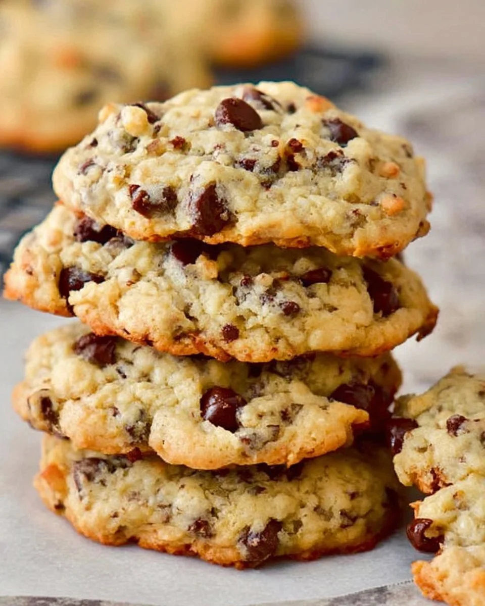 Freshly baked Cowboy Cookies with oats, chocolate chips, and nuts