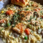 Creamy Chicken Pot Pie Orzo