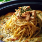 Crockpot Chicken Spaghetti