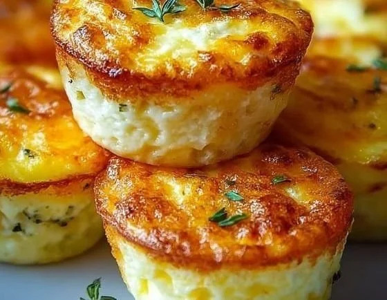 Delicious easy cottage cheese egg bites served on a plate.