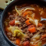 Hearty Cabbage Soup with Ground Beef