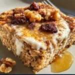 High-Protein Cinnamon Roll Baked Oatmeal