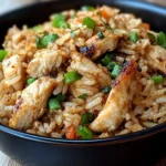 High Protein Crispy Garlic Chicken Fried Rice High Protein Crispy Garlic Chicken Fried Rice