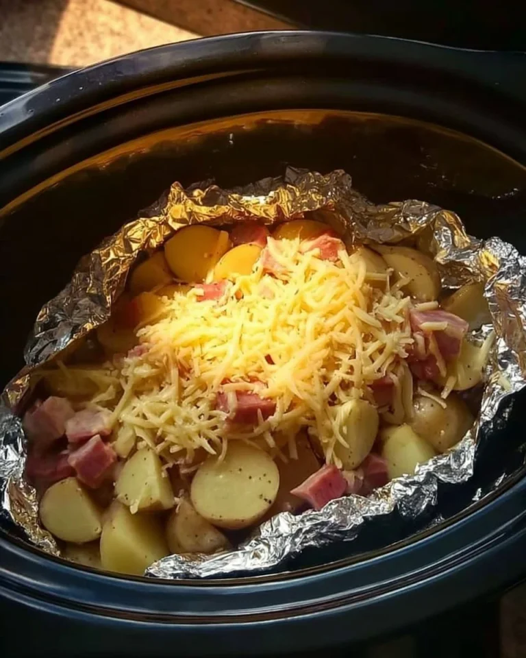 Loaded potatoes topped with cheese, bacon, and green onions on a plate.