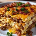 Parmesan Garlic Bacon Cheeseburger Lasagna Parmesan Garlic Bacon Cheeseburger Lasagna