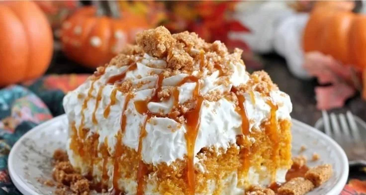 Delicious Pumpkin Snickerdoodle Snack Cake with cinnamon sugar topping